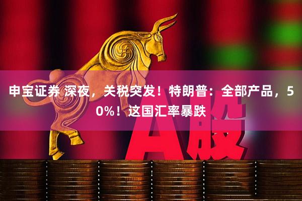 申宝证券 深夜，关税突发！特朗普：全部产品，50%！这国汇率暴跌