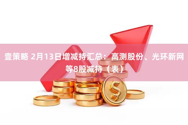 壹策略 2月13日增减持汇总：高测股份、光环新网等8股减持（表）